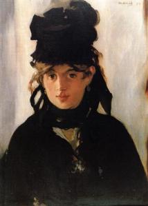 Berthe Morisot with a bouquet of violets by Edouard Manet